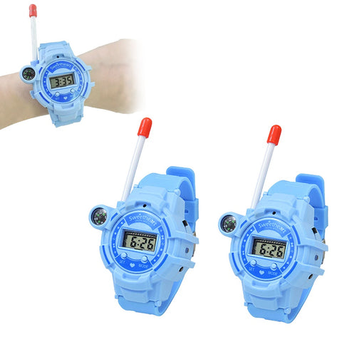 Rechargeable Kids Watch Walkie-Talkie Remote Wireless Call Intercom Toy With Flashlight Gift