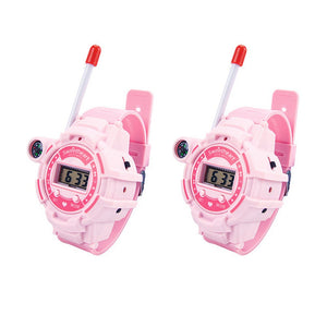 Rechargeable Kids Watch Walkie-Talkie Remote Wireless Call Intercom Toy With Flashlight Gift