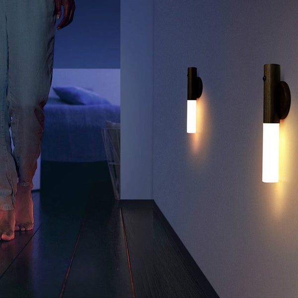 Rechargeable Magnetic Motion Sensor Led Night Light Corridor Wall Sconce Lamps