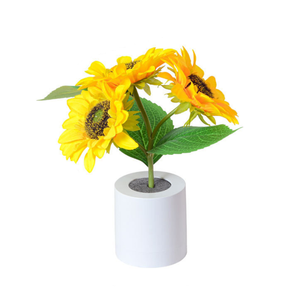 Rechargeable Sunflower Led Night Light Table Lamp Home Decor Gift Lamps