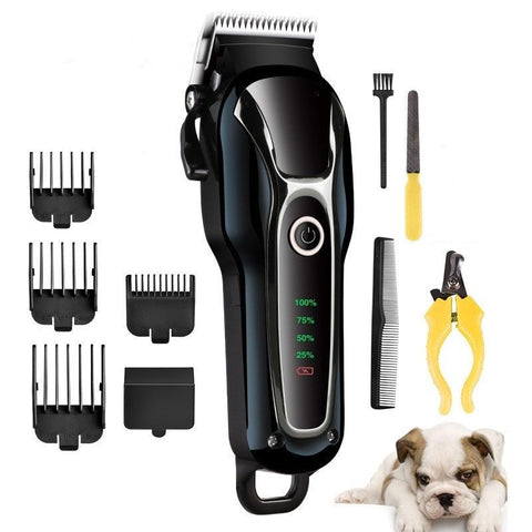 Rechargeable Professional Dog Hair Trimmer For Cat Low-Noise Electrical Clipper Grooming Shaver Cut Machine Set