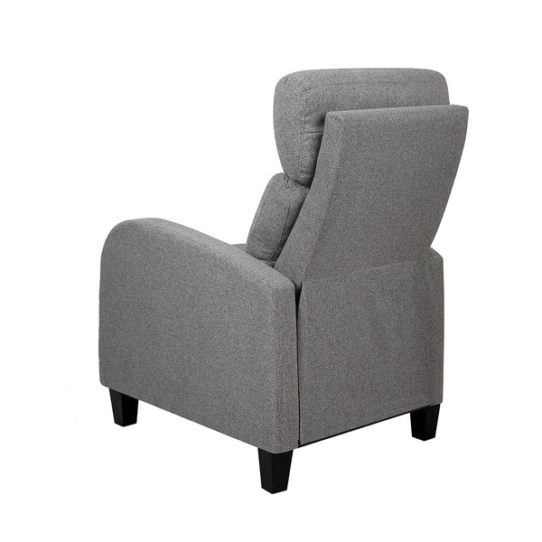 Artiss Fabric Reclining Armchair Grey Sofas Armchairs & Couches