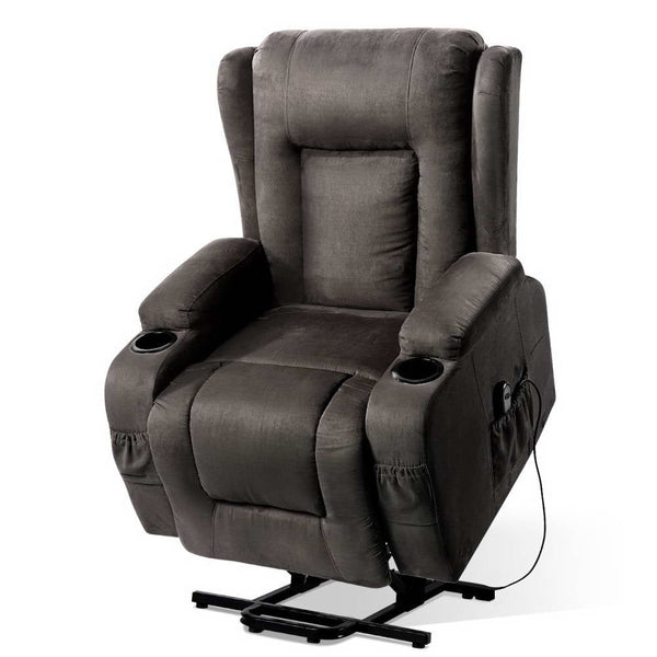 Artiss Electric Recliner Chair Lift Heated Massage Chairs Fabric Lounge Sofa Electric Massage Chairs