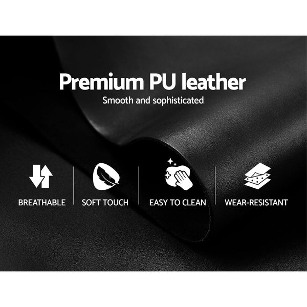 Artiss Recliner Chair Armchair Luxury Single Lounge Sofa Couch Leather Black Sofas Armchairs & Couches