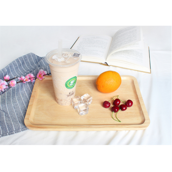 Home Decoration Japanese Rectangle Rubber Tray Fruit Dishes Tea Plate Trays