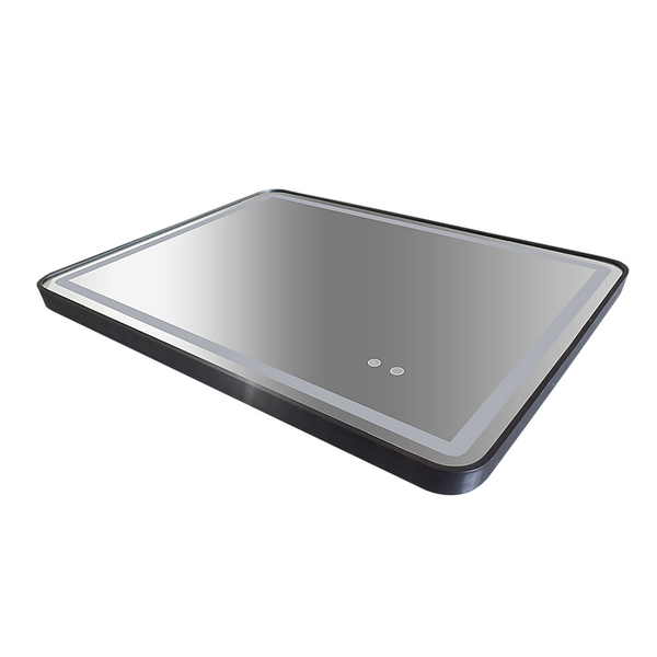 Della Francesca Rectangular Mirror Led Anti Fog Illuminated Bathroom Living Room 90X70cm Mirrors