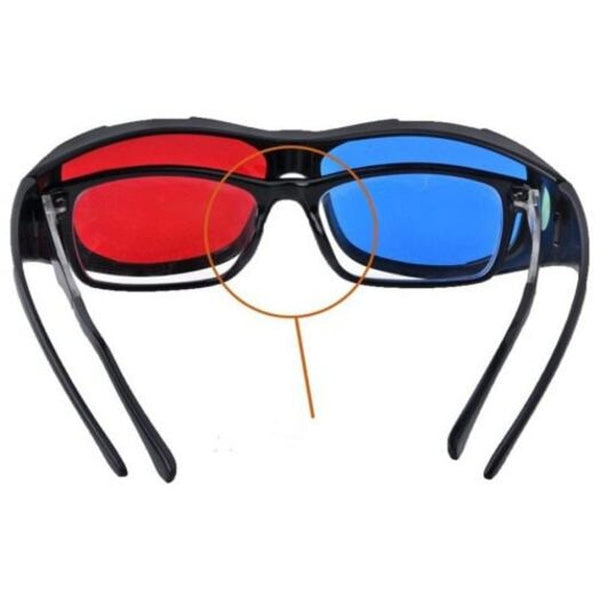 Red Blue 3D Glasses / Cyan Anaglyph Simple Movie Game Extra Upgrade Style And
