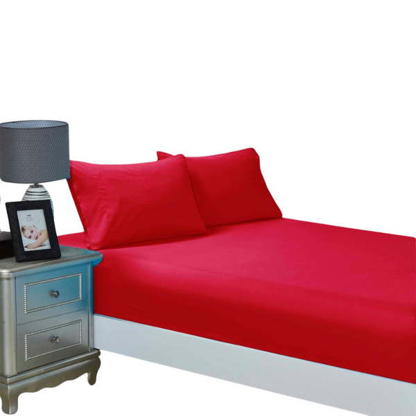 Fabric Fantastic 1000Tc Ultra Soft Fitted Sheet & 2 Pillowcases Set Super King Size Bed Sheets