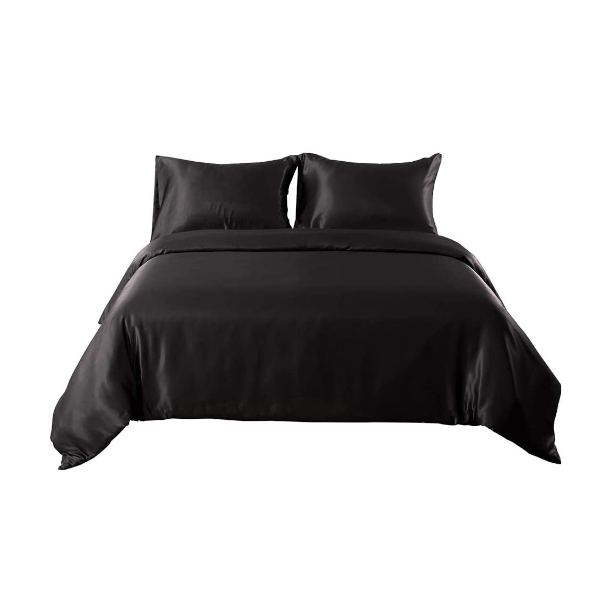 Red Or Black 95Gsm 4 Piece Satin Sheet Set For Queen King Beds Sheets