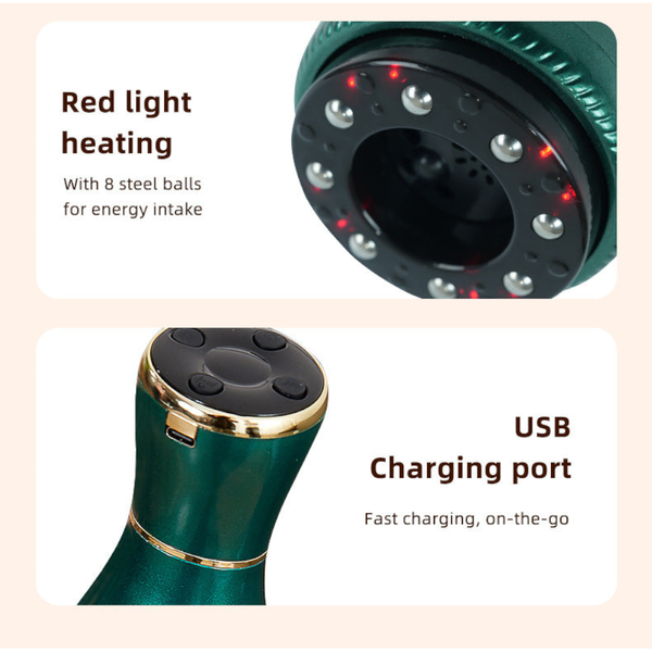 Red Electric Cupping Therapy Device Intensity & Heat Massagers