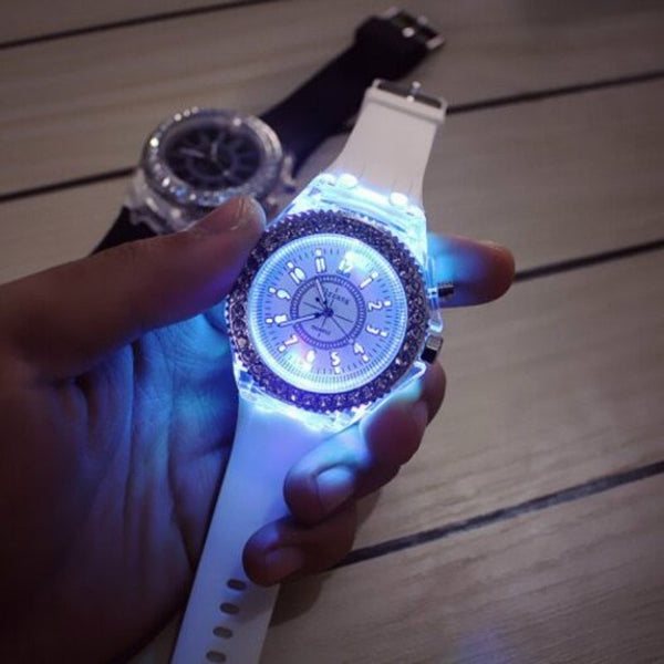 Veile Studios Fashion Led Diamond For Men And Women White Watches