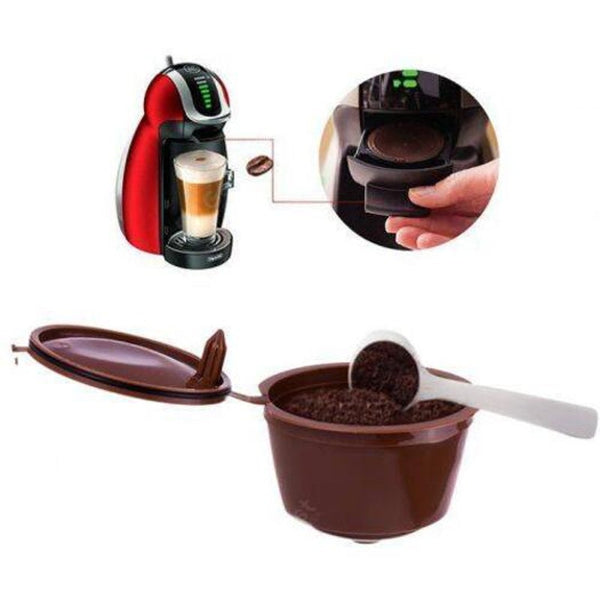 Refillable Dolce Gusto Coffee Capsule 2Pcs Brown Pack Of Coffee Pods