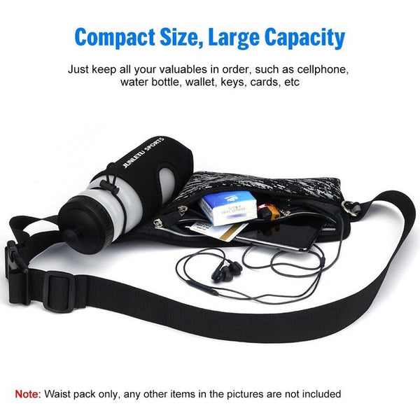 Reflective Running Belt Outdoor Sports Hydration Waist Pack Blue Waist Packs & Bags