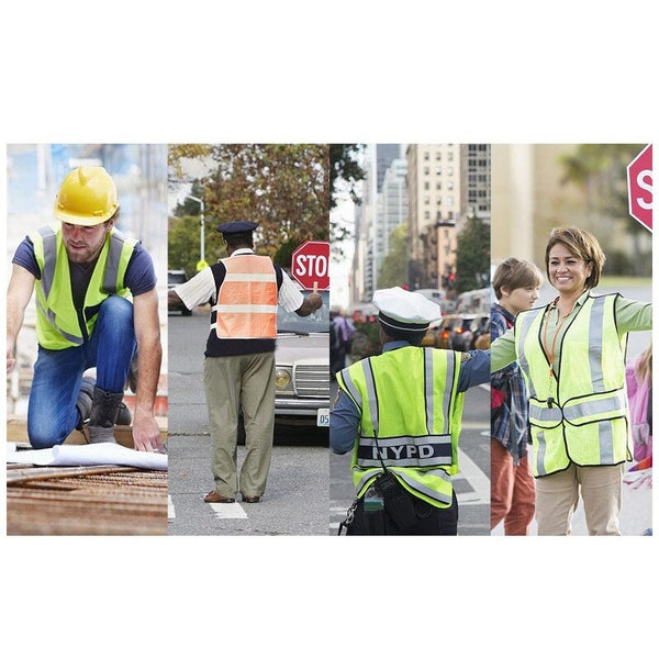 Reflective Vest With High Visibility Bands Tape Green Safety Vests