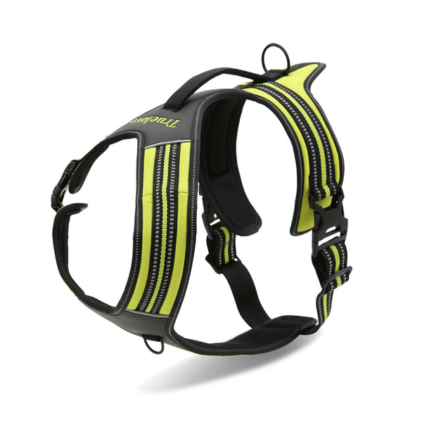 True Love Reflective Heavy Duty Harness Neon Yellow Harnesses