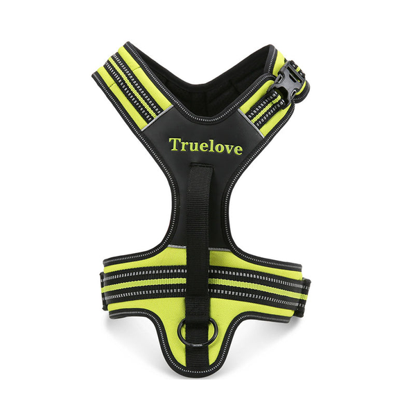 Harnesses True Love Reflective Heavy Duty Harness Neon Yellow