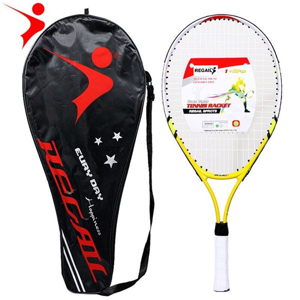 1 Pcs Only Teenager's Tennis Racket Yellow Racquets
