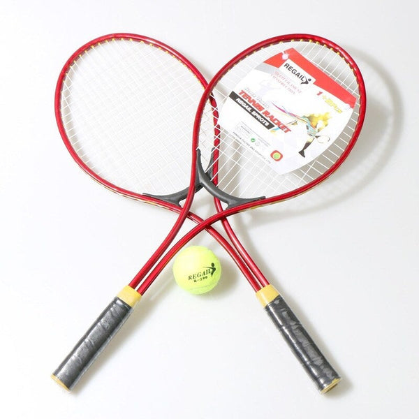 2Pcs Set Teenager's Tennis Racket Red Racquets