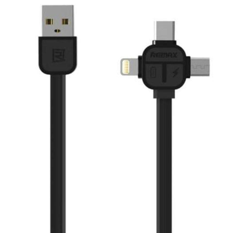 Rc 066Th 3 In 1 Data Sync Cable Black