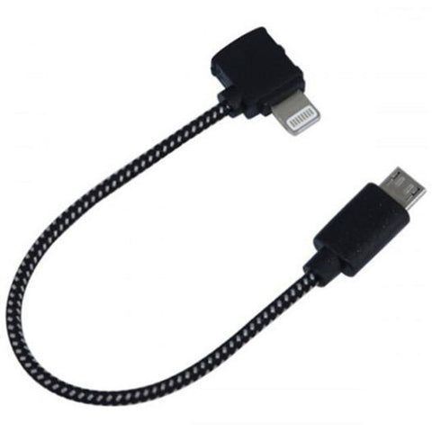 Remote Control Connection Data Cable Applicable To Dji Spark Lightning Ios System Phone Models Black