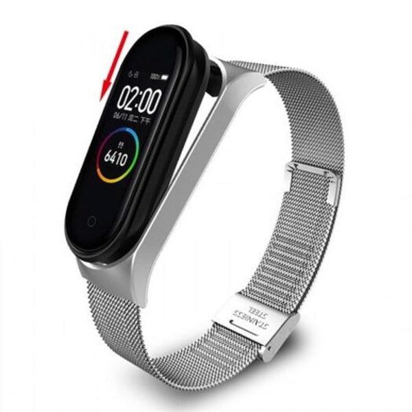 Replacement Bracelet Steel Strap For Xiaomi Mi Band 4 Silver Watch Bands
