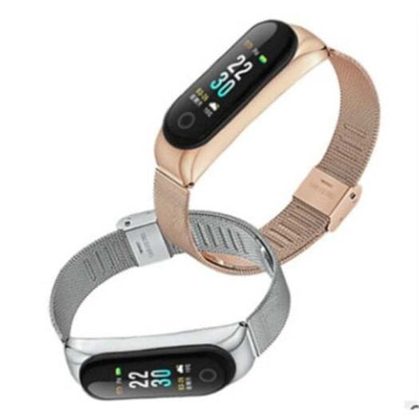 Replacement Bracelet Steel Strap For Xiaomi Mi Band 4 Silver Watch Bands