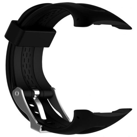 Replacement Silicone Band Strap Accessory For Garmin Forerunner 10 / 15 Man Large Size 0.98 Inch X 0.94 Black Watch Bands