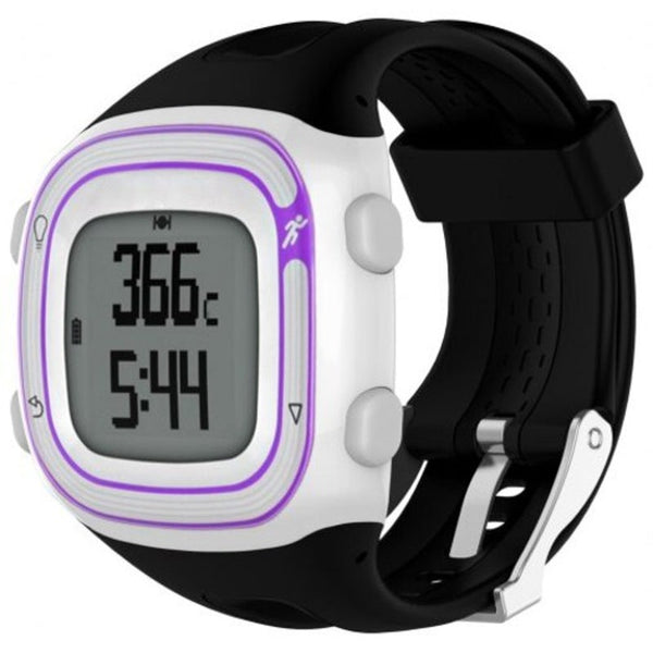 Replacement Silicone Band Strap Accessory For Garmin Forerunner 10 / 15 Man Large Size 0.98 Inch X 0.94 Black Watch Bands