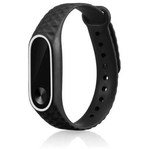 Replacement Silicone Watch Bracelet Band Wrist Strap For Xiaomi Mi 2 Black