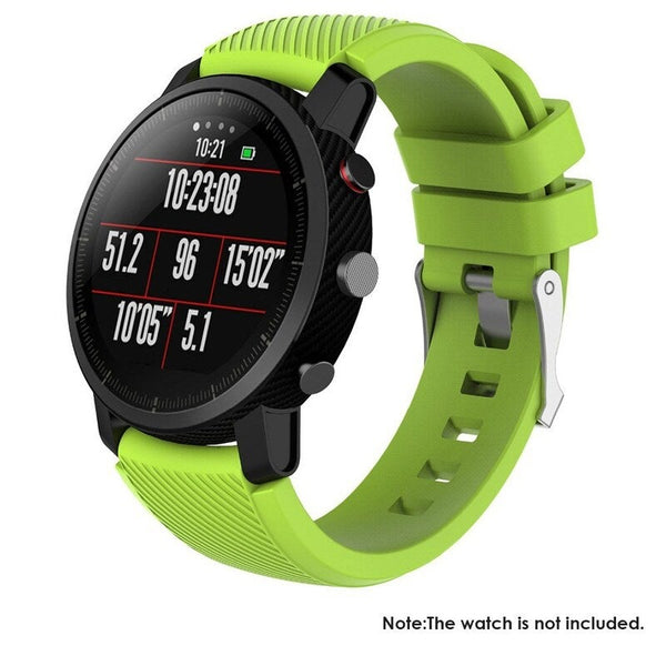 Replacement Watch Band 22Mm Sport Wristband Fluorescent Green