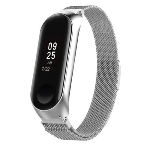 Replacement Watchband Stainless Steel Wristband Strap For Xiaomi Mi Band 3 Silver Watch Bands