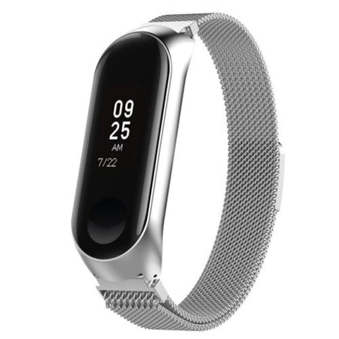 Replacement Watchband Stainless Steel Wristband Strap For Xiaomi Mi Band 3 Silver