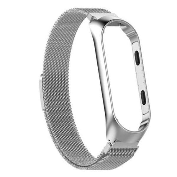 Replacement Watchband Stainless Steel Wristband Strap For Xiaomi Mi Band 3 Silver