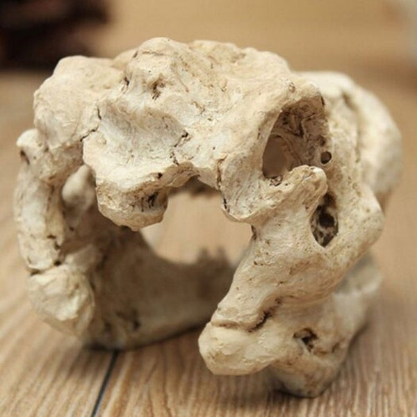 Resin Dinosaur Skull Shape Aquarium Decors Yellowish Pink Decorations