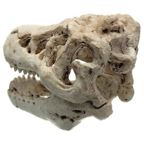 Resin Dinosaur Skull Shape Aquarium Decors Yellowish Pink Decorations