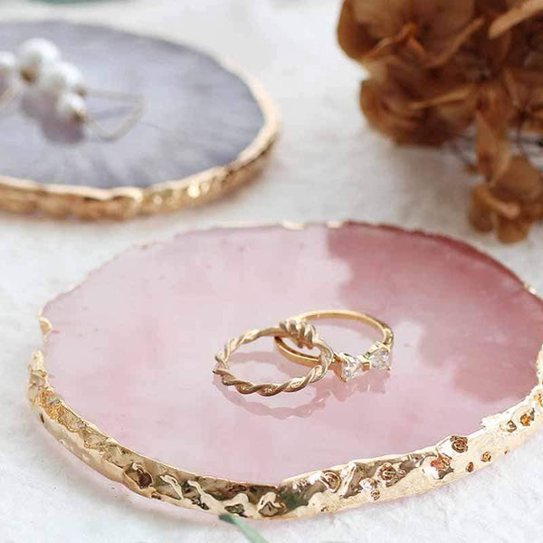 Pearl Jewelry Tray Pretty Pastel Resin Home Decor Storage