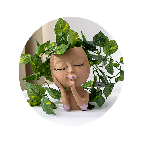 Resin Face Vase Planters Flowerpots Vases