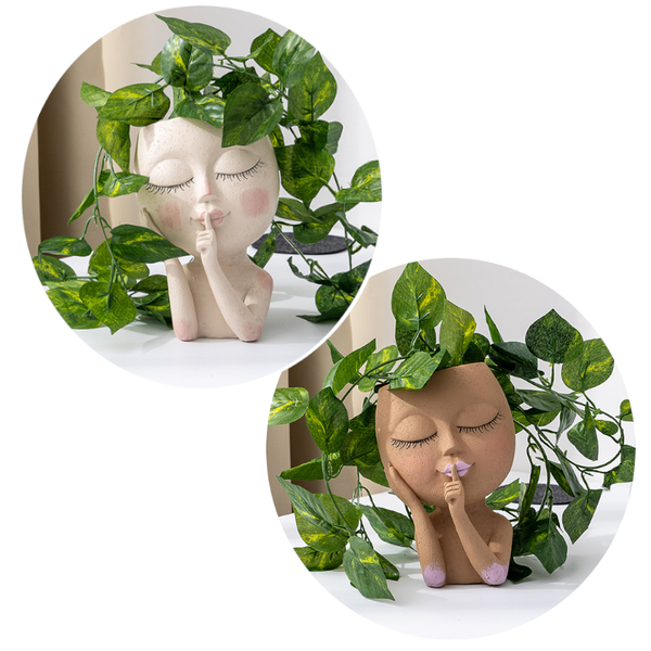 Resin Face Vase Planters Flowerpots Vases