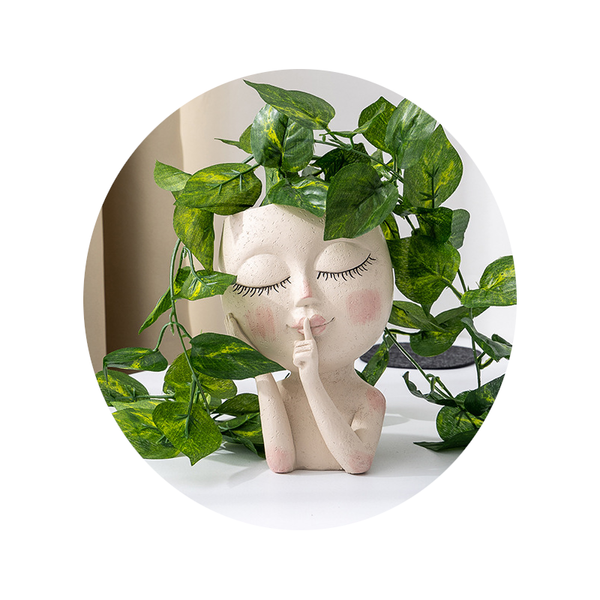 Resin Face Vase Planters Flowerpots Vases