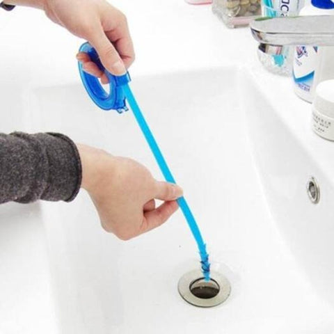 Retractable Sink Toilet Anti Blocking Pipe Cleaner Dodger Blue