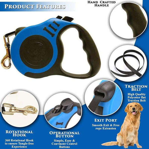 Leads & Head Collars Retractable Dog Leash Automatic Flexible Puppy Cat Traction Rope Belt