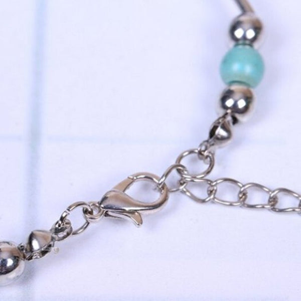 Veile Studios Retro Faux Turquoise Butterfly Bracelet Silver And Blue Bracelets