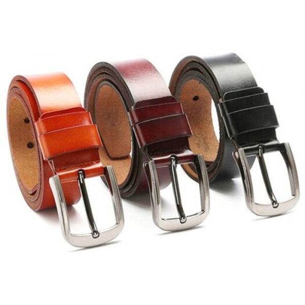 Retro Pin Buckle Leather Belt For Man Puce Regular Belts