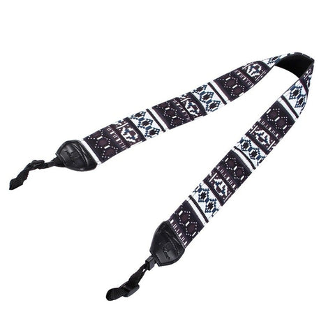 Retro Style Double Cotton Yard Colorful Pattern Shoulder 4 Straps & Hand Grips