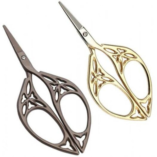 Retro Style Stainless Steel Practical Scissors Brown