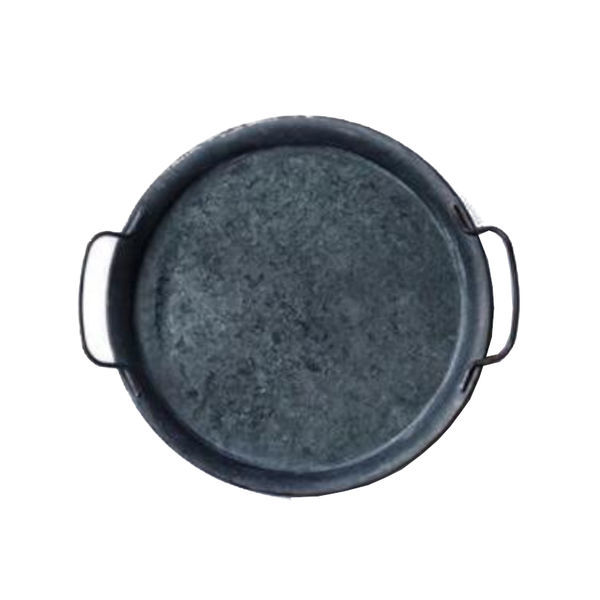 Retro Metal Plate With Handles Decorative Bread Tray Trays