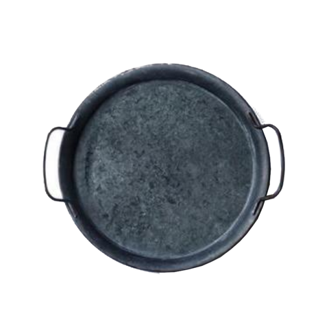 Retro Metal Plate With Handles Decorative Bread Tray Trays