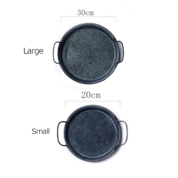 Retro Metal Plate With Handles Decorative Bread Tray Trays