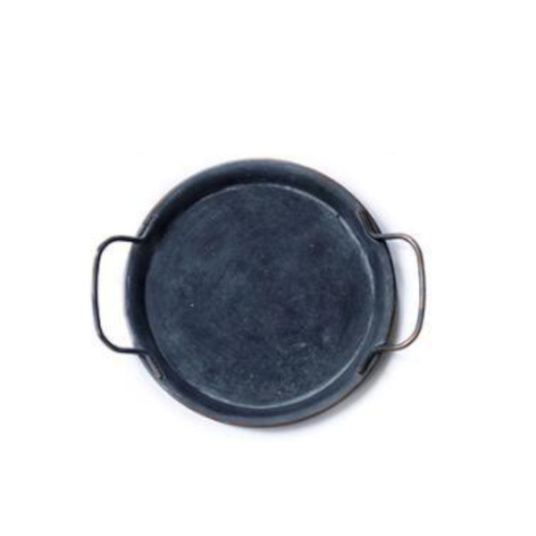Retro Metal Plate With Handles Decorative Bread Tray Trays