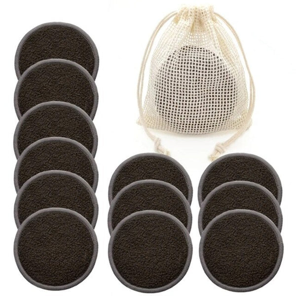 Reusable Bamboo Makeup Remover Pads Towel Washable Rounds Cleansing Facial Sponges Applicators & Cotton